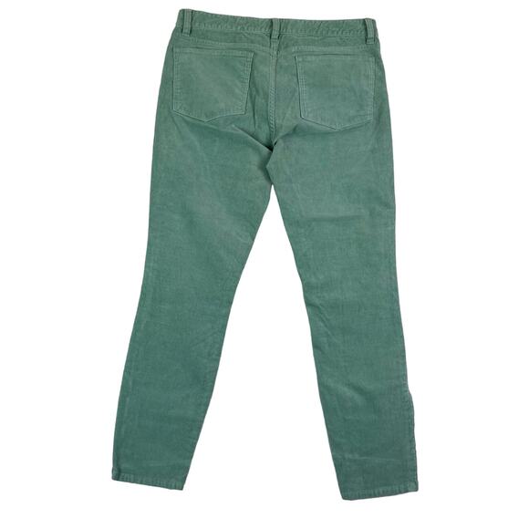 J. Crew Jeans Corduroy Pants Womens Size 30 Soft Green Toothpick Zip Hems - Picture 2 of 11